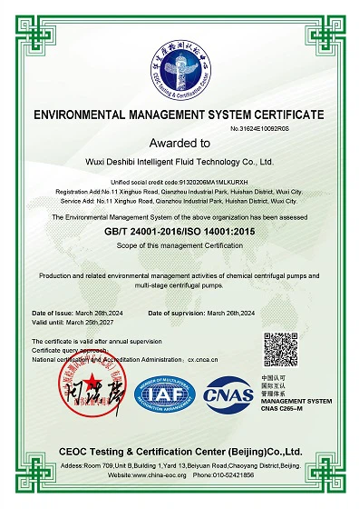 ISO14001 Certificate ISO14001 Certificate